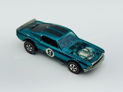 Hot Wheels Redline MUSTANG BOSS HOSS Aqua OVERCHROME Dark Interior Very Nice !!