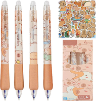 Lemonstone Capybara Stifte Set, Mit 4 StüCk Radierbare Stifte Und 50 StüCk Stick
