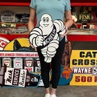 Vintage Style Metal Sign Michelin Tire Man NOT Porcelain 22x16 Made USA