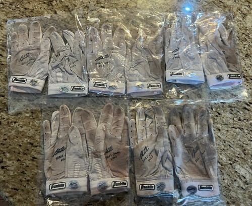 Blaze Jordan Game Used Batting Gloves Cardinals 2025 Auto COA Each Glove Is 1/1