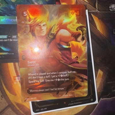 1x Sett Brawler 164/298 Foil Epic Origins Riftbound League of Legends NM