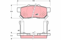 Bremsbelagsatz FÜR Honda Jazz Ii (Gd , GE3, GE2) - Trw GDB3174