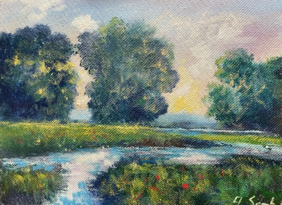 #ad #ad Original Oil Painting Landscape 12x16 Rural Road Farm Impressionist Art $45.00