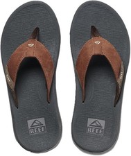 REEF Men's SANTA ANA LE Sandals - Grey/Tan - C18103 - Size 13 - NWT