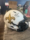 Drew Brees Autographed Full Size Football Helmet Beckett BAS Authenticated