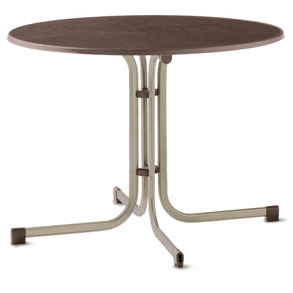 SIEGER Tisch 236/C-M 100 cm champagner Gestell aus Stahl in champagner, Tisch...
