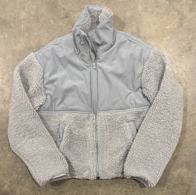 Thread and Supply Sherpa Jacket Full Zip Womens XS Coat Fleece Soft Blue