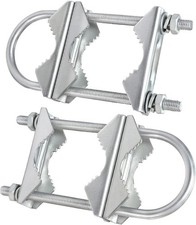 Double Antenna Mast Clamp V Jaw Block with U Bolts, Heavy Duty Mast to Mast Moun