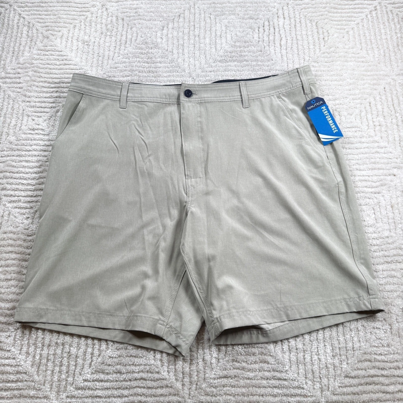 Nautica Performance Shorts Men's 40 Grey NWT Golf Athletic Gorpcore Travel Tech