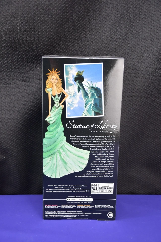 Barbie Estatua de la Libertad sin usar, en caja. 2000, Edición Coleccionista. Foto 3 de 4