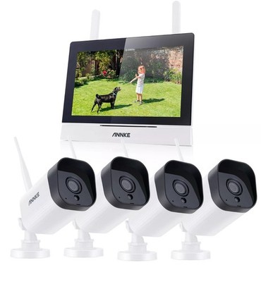 1TB HDD ANNKE 3MP /5MP CCTV System IP Kamera Wifi 4CH 5MP NVR 7   LCD Monitor