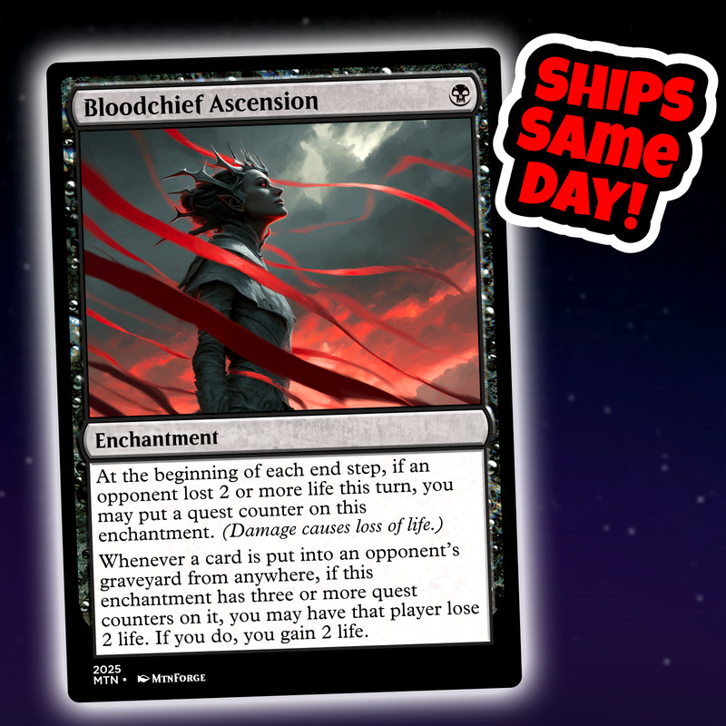 Bloodchief Ascension - Custom Art Magic: The Gathering Playtest Card - Commander