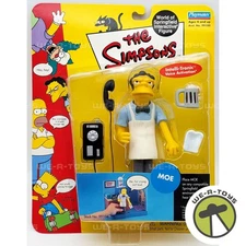 The Simpsons World of Springfield Moe Action Figure 2000 Playmates 99104 NEW