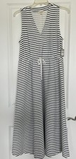 Talbots Haven Blue and White Striped Dress, NWT, Size L