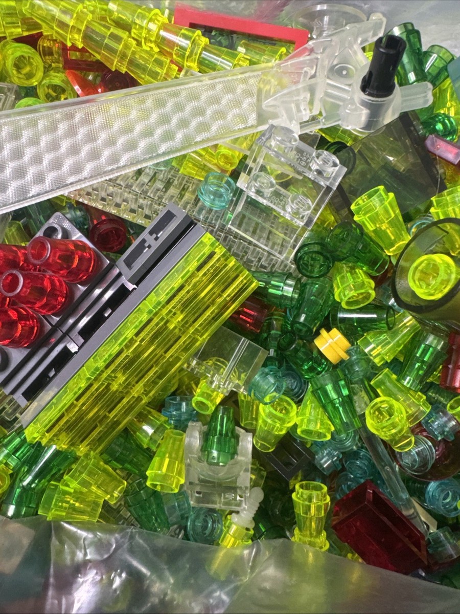 LEGO 1lb Of Clear Translucent Pieces 1x1 Cones And Much More | eBay