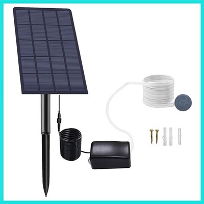 Solar Aquarium Oxygen Aerator Air Pump, Fishing Aerator with Pipe Air Bubble ...
