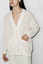 Fendi Micro-Perforated Cardigan, size 8, IT 44