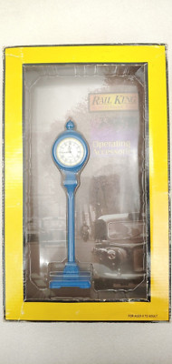MTH Electric Trains Rail King 30-1085 Operating Diecast Street Clock Comet Blue