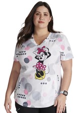 Minnie Mouse Cherokee Scrubs Tooniforms Disney V Neck Top TF752 MNUY