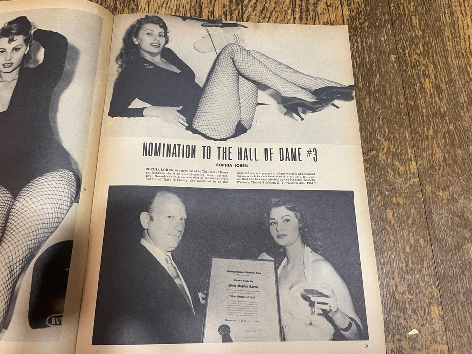 Night and Day Magazine September 1954 Marilyn Monroe Sophia Loren Pinup - Image 4 of 4