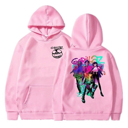 Neu Gorillaz 2D gedruckter Hoodie Lässiges langärmeliges Hoodie-Sweatshirt - Bild 6 von 11
