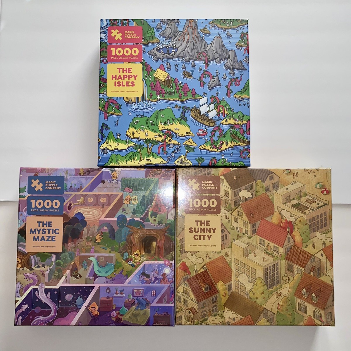 NEW Magic Puzzle Company Series One Jigsaw Puzzles 1-3 Happy Isles Mystic Maze+ NEW Magic Puzzle Company Series One Jigsaw Puzzles 1-3 Happy Isles Mystic Maze+