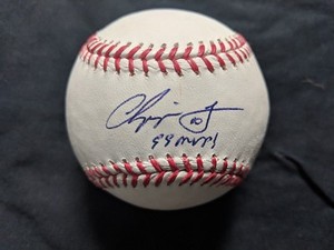 chipper jones autographed baseball