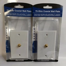 X2 75-OHM Coaxial Cable Wall Plate, Recoton V419 