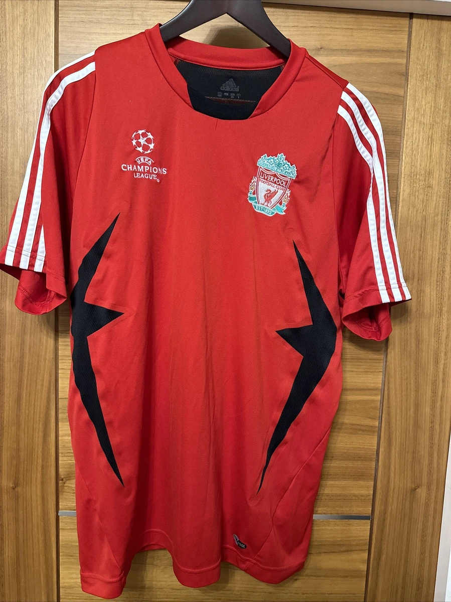 Liverpool Adidas Training T Shirt Top Mens M L Red UEFA Champions