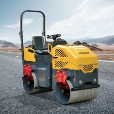 Full Hydraulic Tandem Smooth Drum Vibratory Soil Asphalt Road Roller Compactor