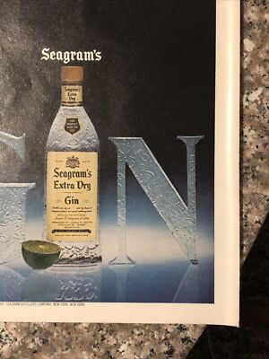 1980 Seagrams Extra Dry Gin VTG 80s PRINT AD Give Your Drinks Our