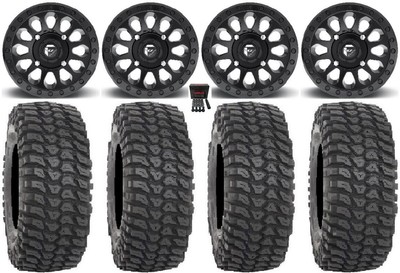 Fuel Vector MB 14'' Wheels 28'' XCR350 Tires Can-Am Maverick X3