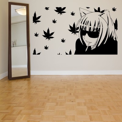 Wall Art Vinyl Sticker Anime Weed Girl Lady Poster Manga Cartoon Tv Show Zx080 Ebay