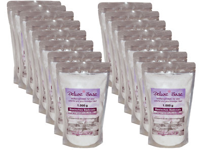 15 kg Basisches Badesalz Deluxe*Base mit Edelsteinpulve r für Vollbad & Fußbad