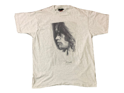 VTG Rare Sandy Dvore Art Mick Jagger Single Stitch T Shirt Size Large