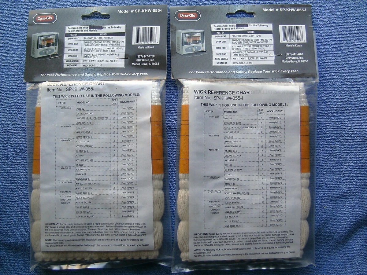 2-Pack* Mega110 140F, DuraHeat DH1100 1101 1102 1103 1104 Kerosene Heater  Wicks | eBay