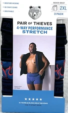 Pair Of Thieves Men's Boxer Briefs SZ 2XL 3-Pk 4-Way Performance Stretch