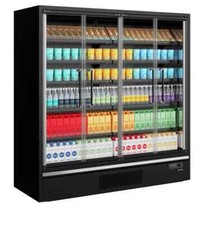 BLACK GLASS DOOR MULTIDECK DISPLAY SHOP FRIDGE  GP26-FGDBK £6250+ VAT DELIVERED