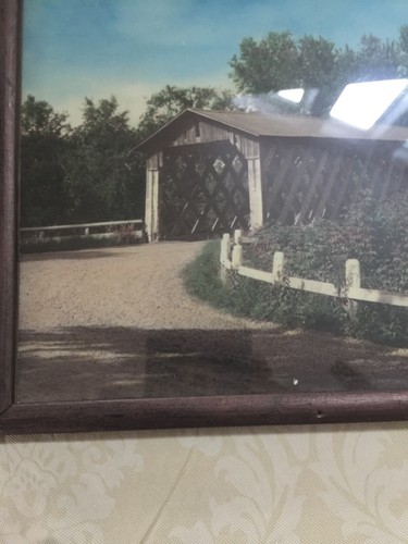 Covered Bridge Brattleboro Vermont Hand Colored Photo Print - Picture 3 of 7