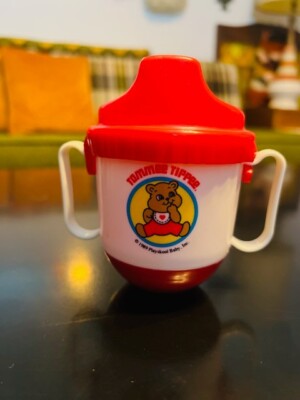 Vintage Playskool Baby Tommee Tippee Roly Sippy Cup With Handles 1989