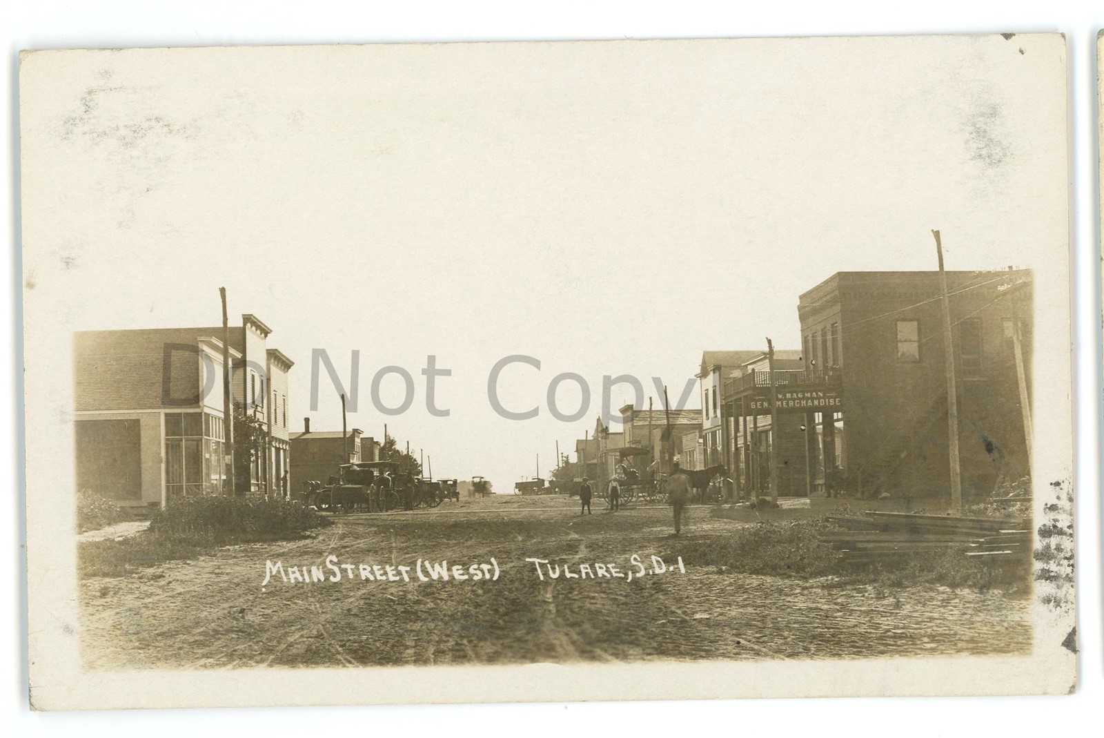 RPPC Dirt Main Street General Store TULARE SD Spink County Real Photo