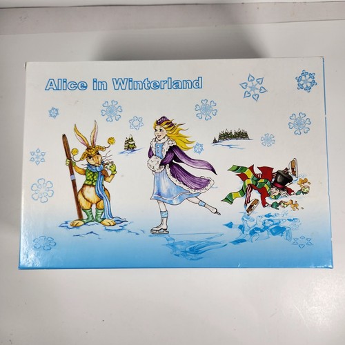 Alice In Winterland Wonderland Paul Cardew 4 Piece Porcelain Cup & Saucer Set - Picture 11 of 12