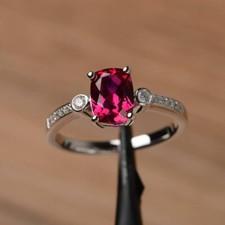 Elegant Red Zircon Rings Ruby Size 5-12 Women Wedding Ring Jewelry