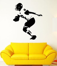 Vinyl Wall Decal American Football Player Sport Helmet Stickers 1863ig 