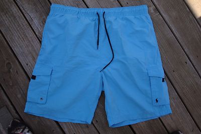 ラルフローレン POLO Sports by Ralph Lauren Swim Shorts Light Blue w/ Drawstring