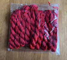 Pack of 10 Red Polyester Braid Crafting Thread beading, jewellery, macrame