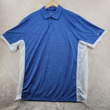 Nike Golf Dri-Fit Tour Performance Men's Size XL Solid Blue S/S Polo Shirt