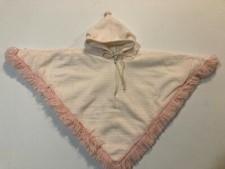 Vintage pink baby girls Poncho fit size 6 to 12 months