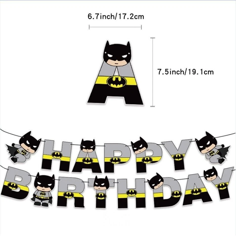 Batman Latex Balloons Party Supplies Superhero Birthday Decoration - image 2 of 4