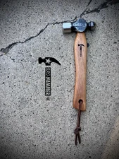 Bad-Hammer Unmarked 13.6oz Custom Cherry Wood 9.5in Handle Finishing Hammer